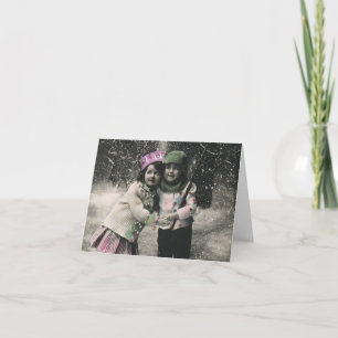 Tarjeta Festiva Vintage Christmas Gracias