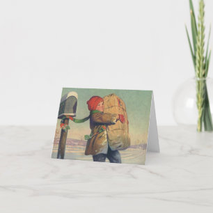 Tarjeta Festiva Vintage Christmas Gracias