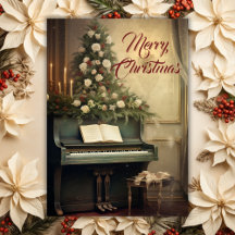 Vintage Christmas Music Grand Piano Greeneration