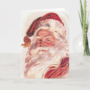Tarjeta Festiva Vintage Christmas Santa Claus
