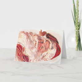 Tarjeta Festiva Vintage Christmas Santa Claus