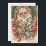 Tarjeta Festiva Vintage Christmas Santa Creeper<br><div class="desc">Tarjeta de vacaciones retro vintage de Navidad Santa Creeper.</div>