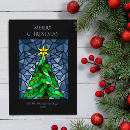 Tarjeta Festiva Vintage Christmas Sfred Glass