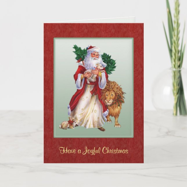 Tarjeta Festiva Vintage Christmas St.Nicolas (Anverso)