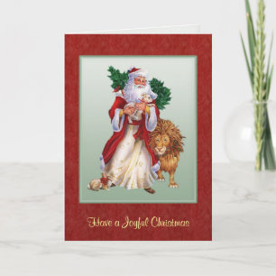 Tarjeta Festiva Vintage Christmas St.Nicolas