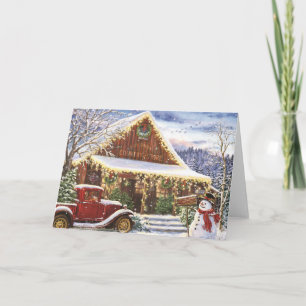 Tarjeta Festiva Vintage Christmas Store