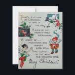 Tarjeta Festiva Vintage Christmas To All<br><div class="desc">Vintage Navidad Para Toda La Tarjeta De Navidad.</div>