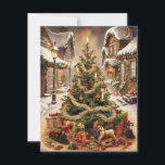 Tarjeta Festiva Vintage Christmas Tradition<br><div class="desc">Vintage Christmas Tradition</div>