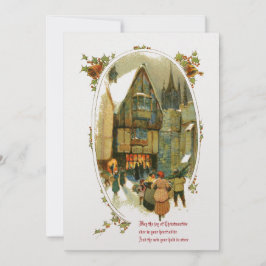 Tarjeta Festiva Vintage Christmas Village