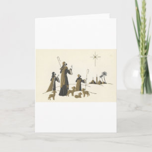 Tarjeta Festiva Vintage Christmas Wise Men