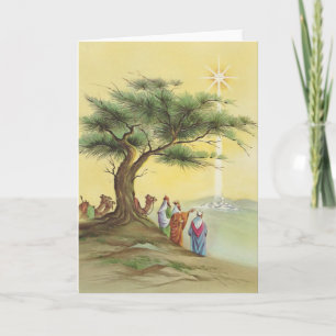 Tarjeta Festiva Vintage Christmas Wise Men