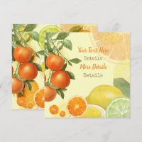Vintage Citrus Save The Date