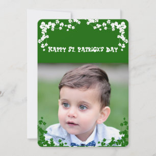 Tarjeta Festiva Vintage Clover St Patrick's Day Son/Grandson Photo