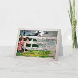 Tarjeta Festiva Vintage Creeping Halloween Wcard