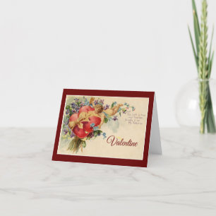 Tarjeta Festiva Vintage Cupid Valentine
