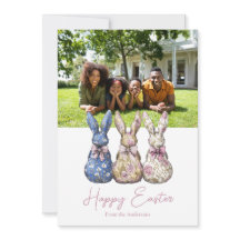 Vintage Cute Coquette Floral Bunny Foto Pascua