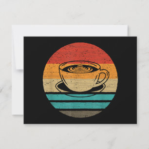 Tarjeta Festiva Vintage de estilo retro del café