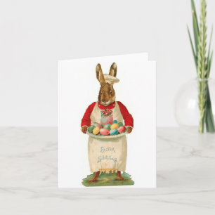 Tarjeta Festiva Vintage de los saludos de Pascua