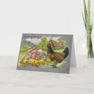 Tarjeta Festiva Vintage de Pascua
