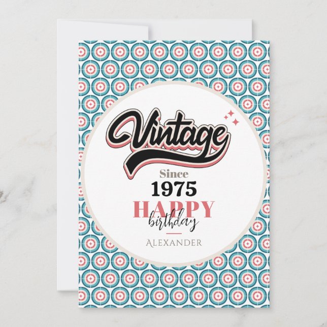 Tarjeta Festiva Vintage desde 1975
