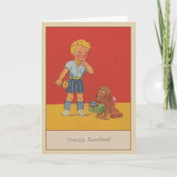 Vintage Dutch Vroolijk Kerstfeest Navidades Card