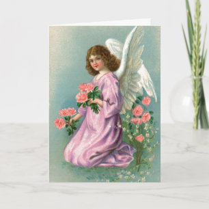 Tarjeta Festiva Vintage Easter Angel Greet