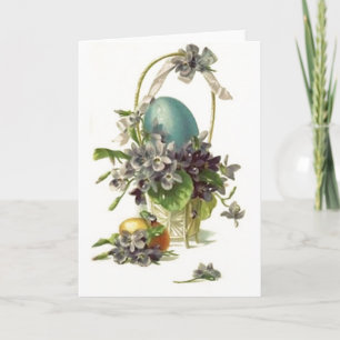 Tarjeta Festiva Vintage Easter Basket