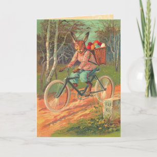 Tarjeta Festiva Vintage Easter Bunny Card
