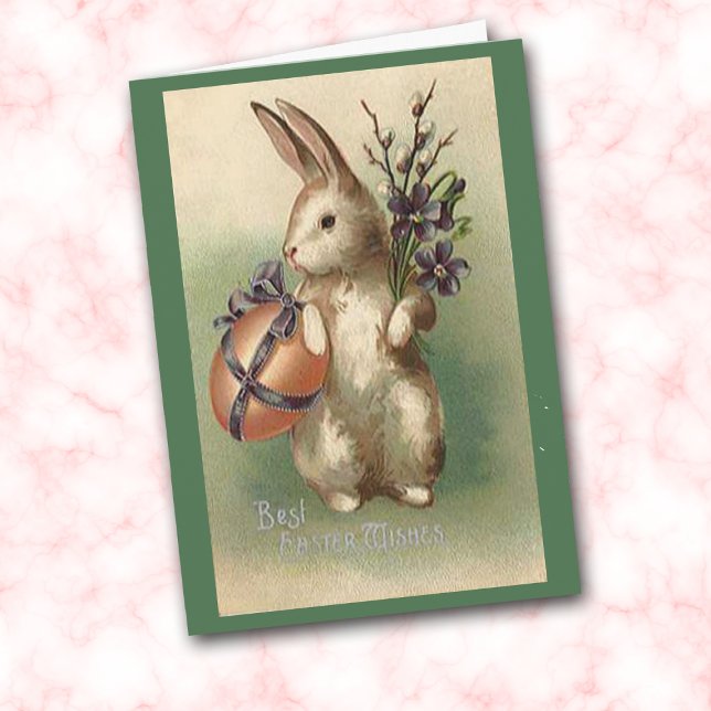 Tarjeta Festiva Vintage Easter Bunny Card (Subido por el creador)
