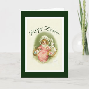 Tarjeta Festiva Vintage Easter Bunny Card de Ellen Clapsaddle