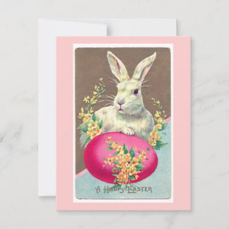 Tarjeta Festiva Vintage Easter Bunny Ilustracion