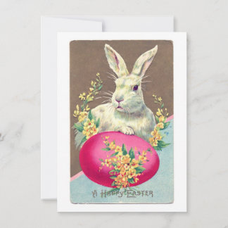 Tarjeta Festiva Vintage Easter Bunny Ilustracion
