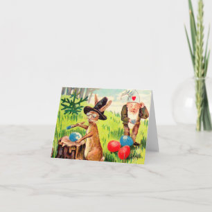 Tarjeta Festiva Vintage Easter Card