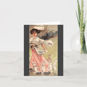 Tarjeta Festiva Vintage Easter Card