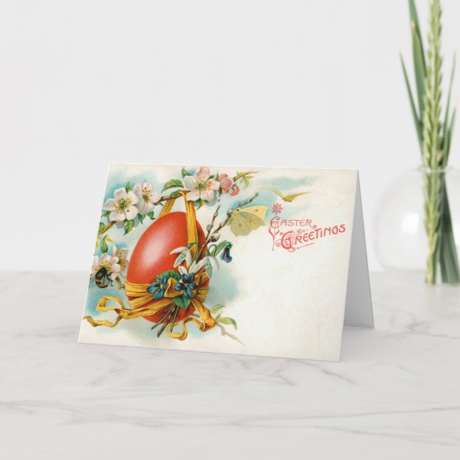 Tarjeta Festiva Vintage Easter Card (Anverso)