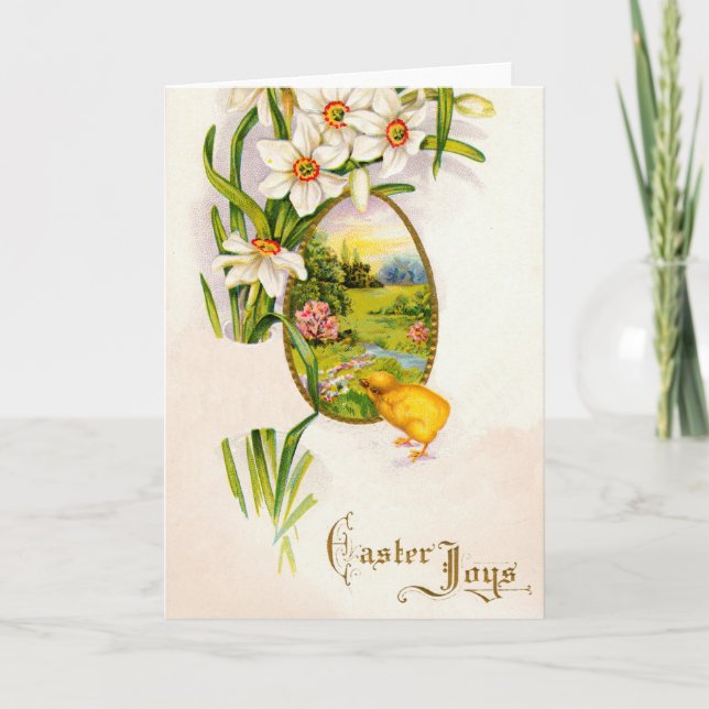 Tarjeta Festiva Vintage Easter Card (Anverso)