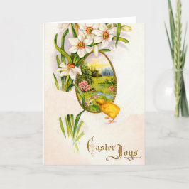Tarjeta Festiva Vintage Easter Card