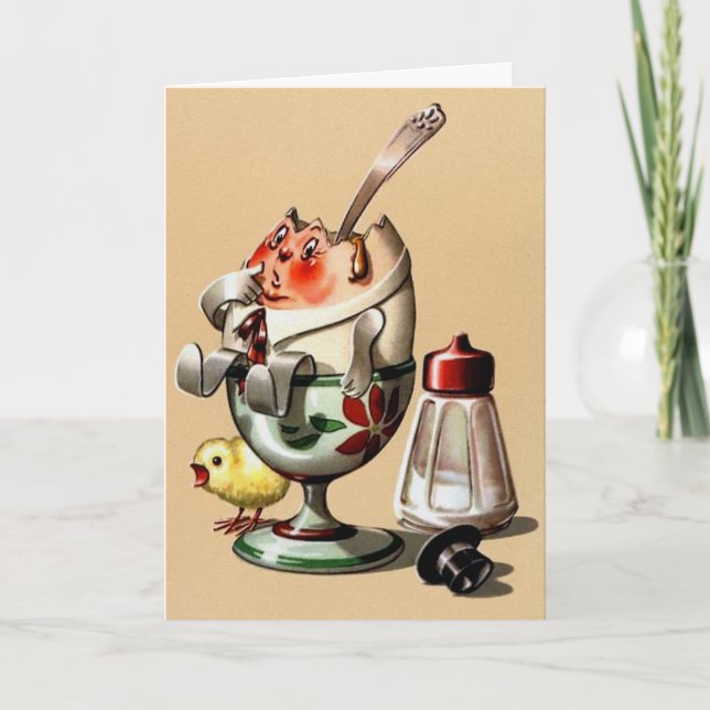 Tarjeta Festiva Vintage Easter Card (Anverso)