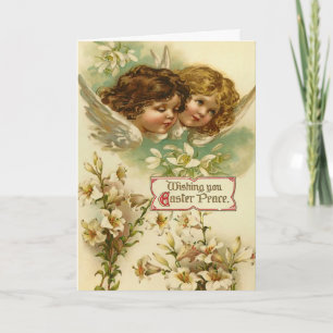Tarjeta Festiva Vintage Easter Card