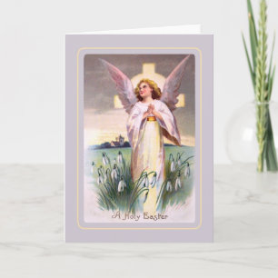 Tarjeta Festiva Vintage Easter Cross