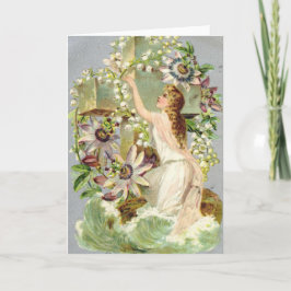 Tarjeta Festiva Vintage Easter Cross