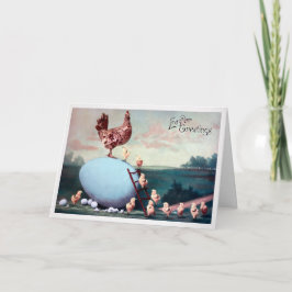 Tarjeta Festiva Vintage Easter Greetings Card