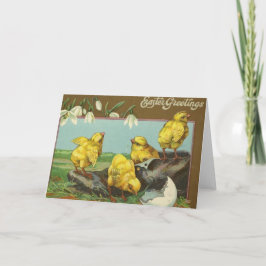 Tarjeta Festiva Vintage Easter Holiday Art Greet card