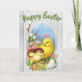 Tarjeta Festiva Vintage Easter Holiday Card