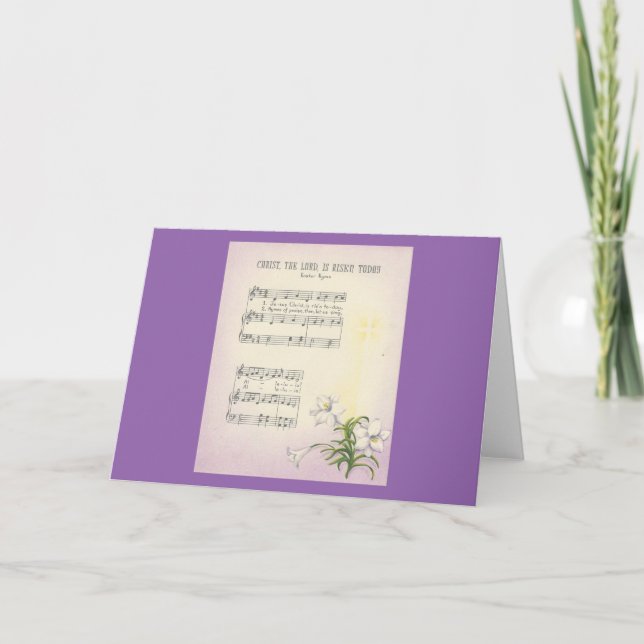Tarjeta Festiva Vintage Easter Hymn (Anverso)