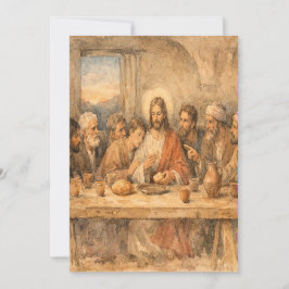 Tarjeta Festiva Vintage Easter Last Supper Greeting Card