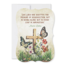 Vintage Easter Martin Luther Reurrección Cita