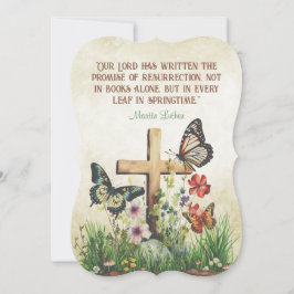 Tarjeta Festiva Vintage Easter Martin Luther Reurrección Cita