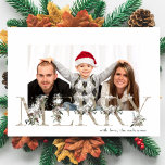 Tarjeta Festiva Vintage Floral Alphabet MERRY Christmas Photo<br><div class="desc">Esta es una hermosa acuarela pintada con letras de alfabeto como una tarjeta de foto de vacaciones con una estética de época y toques como nieve. Las cartas MERRY están adornadas con elementos florales botánicos y colocadas para crear un marco único para tu foto. holidayz18</div>