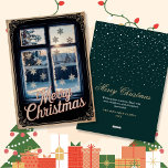 Tarjeta Festiva Vintage Frosted Winter Window Greetings Christmas<br><div class="desc">Disfrute de la serena belleza de la temporada con la Vintage Frosted Winter Window Christmas Greetings Holiday Card. Con una bonita vidriera esmerilada adornada con delicados copos de nieve y una acogedora escena de invierno, esta carta evoca un ambiente nostálgico de vacaciones. Perfecto para difundir calor y alegría festiva, es...</div>